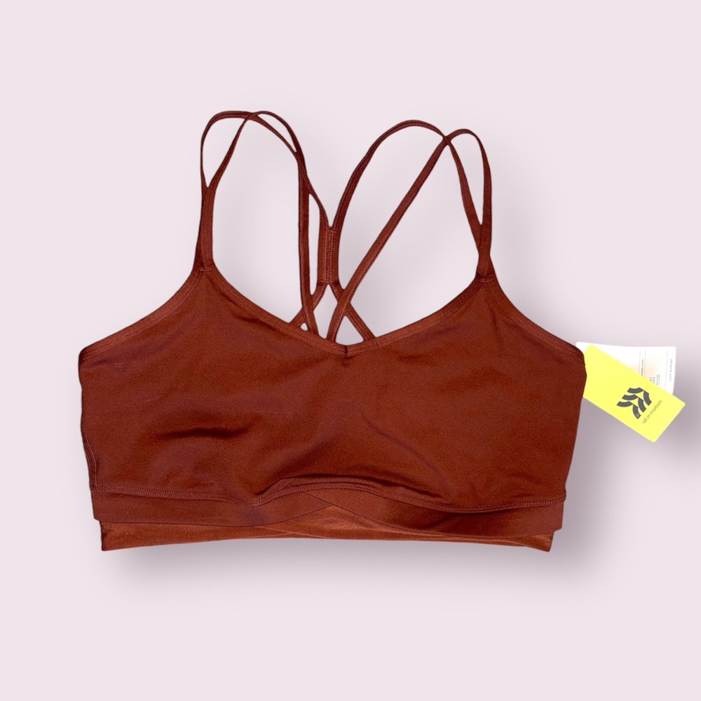 NWT All in Motion Burnt Orange Strappy Sports Bra